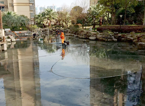 应城景观池淤泥清理